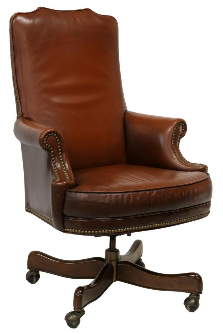 EXECUTIVE LEATHER OFFICE SWIVEL DESK CHAIR (1 of 3)