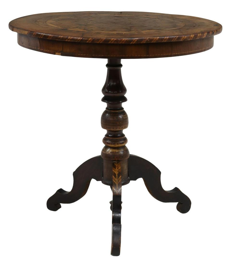 CONTINENTAL PARQUETRY-TOP OCCASIONAL TABLE (1 of 3)