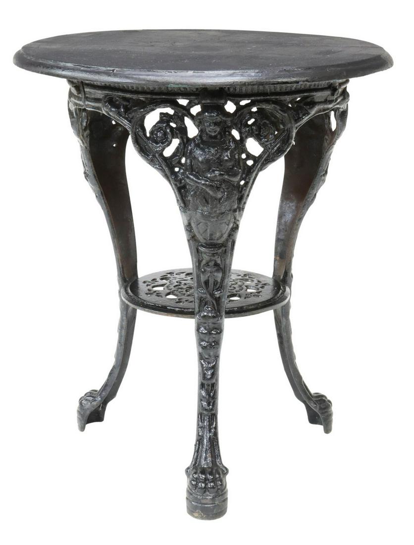 ENGLISH CAST IRON BRITANNIA PUB TABLE (1 of 3)