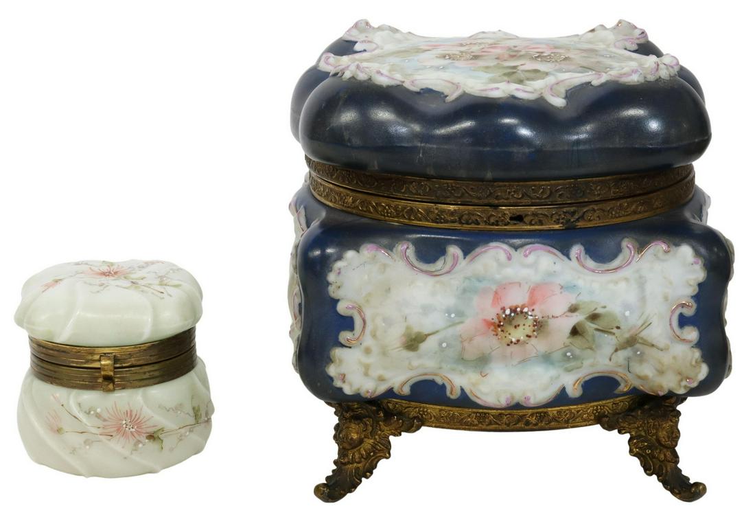 (2) VICTORIAN WAVECREST (ATTRIB.) DRESSER BOXES (1 of 6)