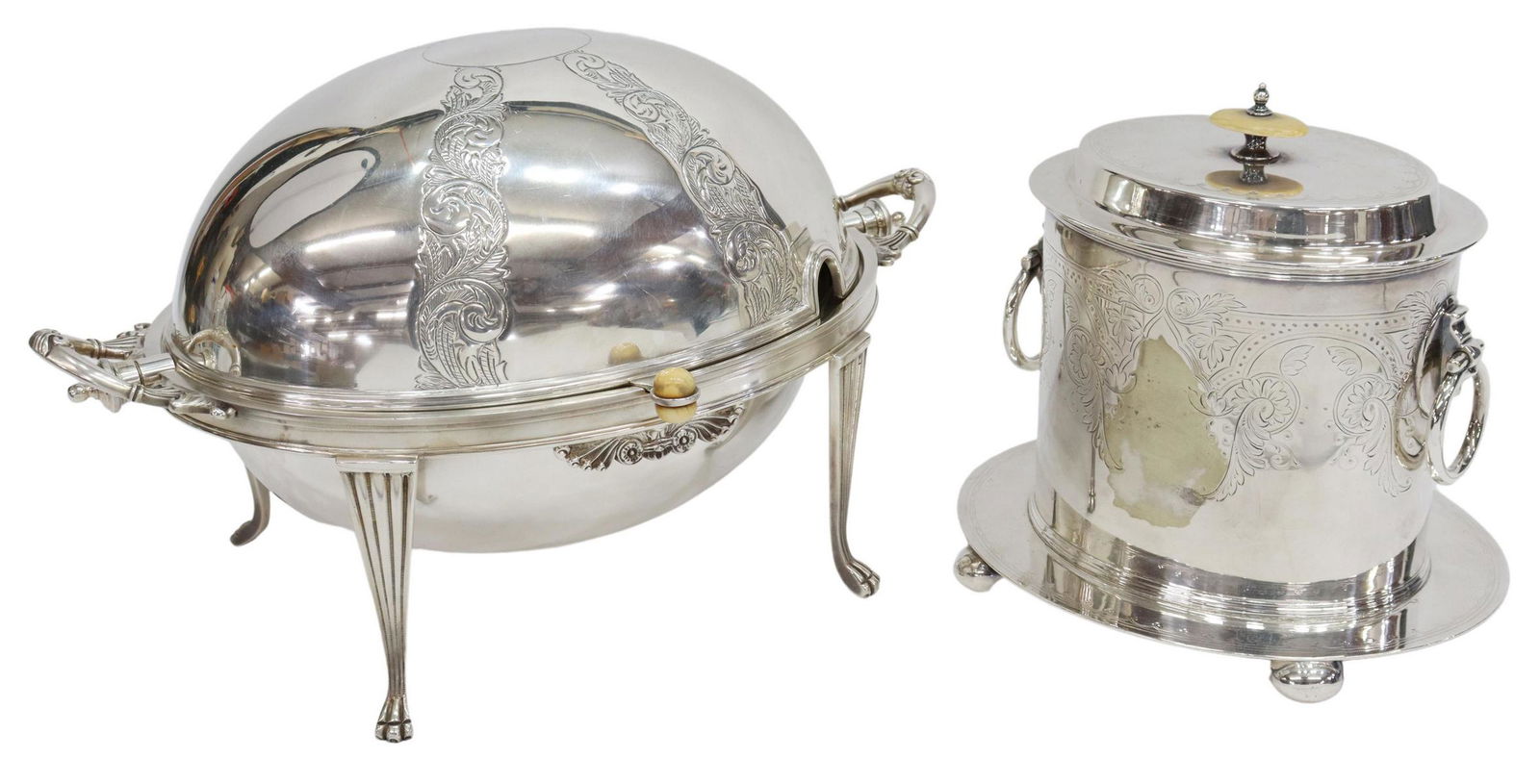 (2) WALKER & HALL DOMED WARMER & BUSCUIT BARREL (1 of 7)