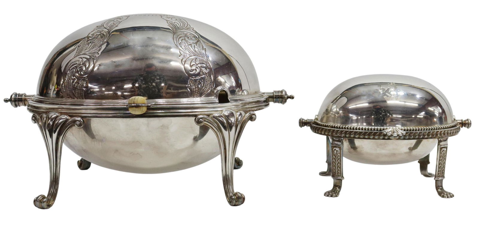 (2) SILVER PLATE ENTREE CHAFING DISHES, ELKINGTON (1 of 6)