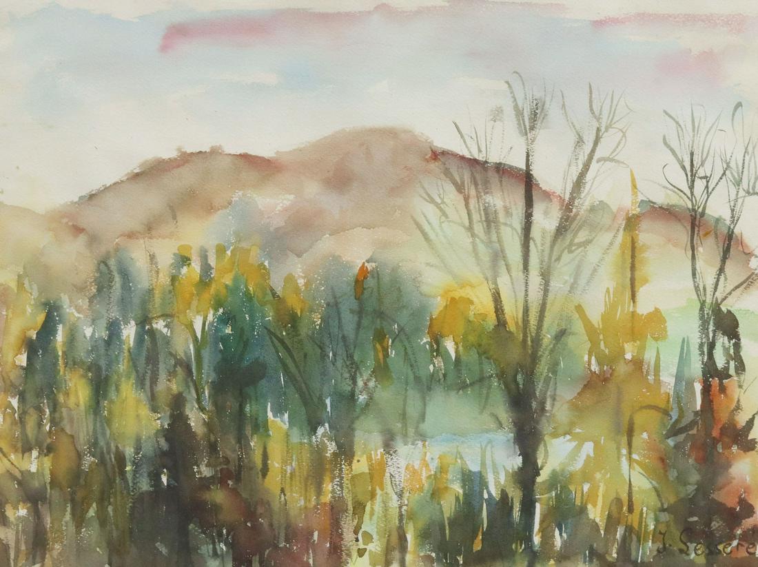 J. LESSERE WATERCOLOR LANDSCAPE PAINTING (1 of 4)