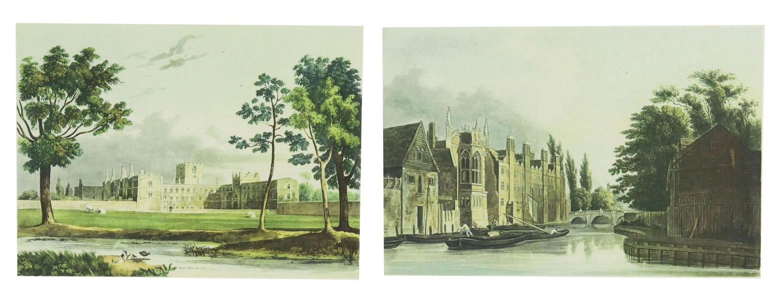 (2) FRAMED CAMBRIDGE PRINTS AFTER WILLIAM WESTALL (1 of 5)