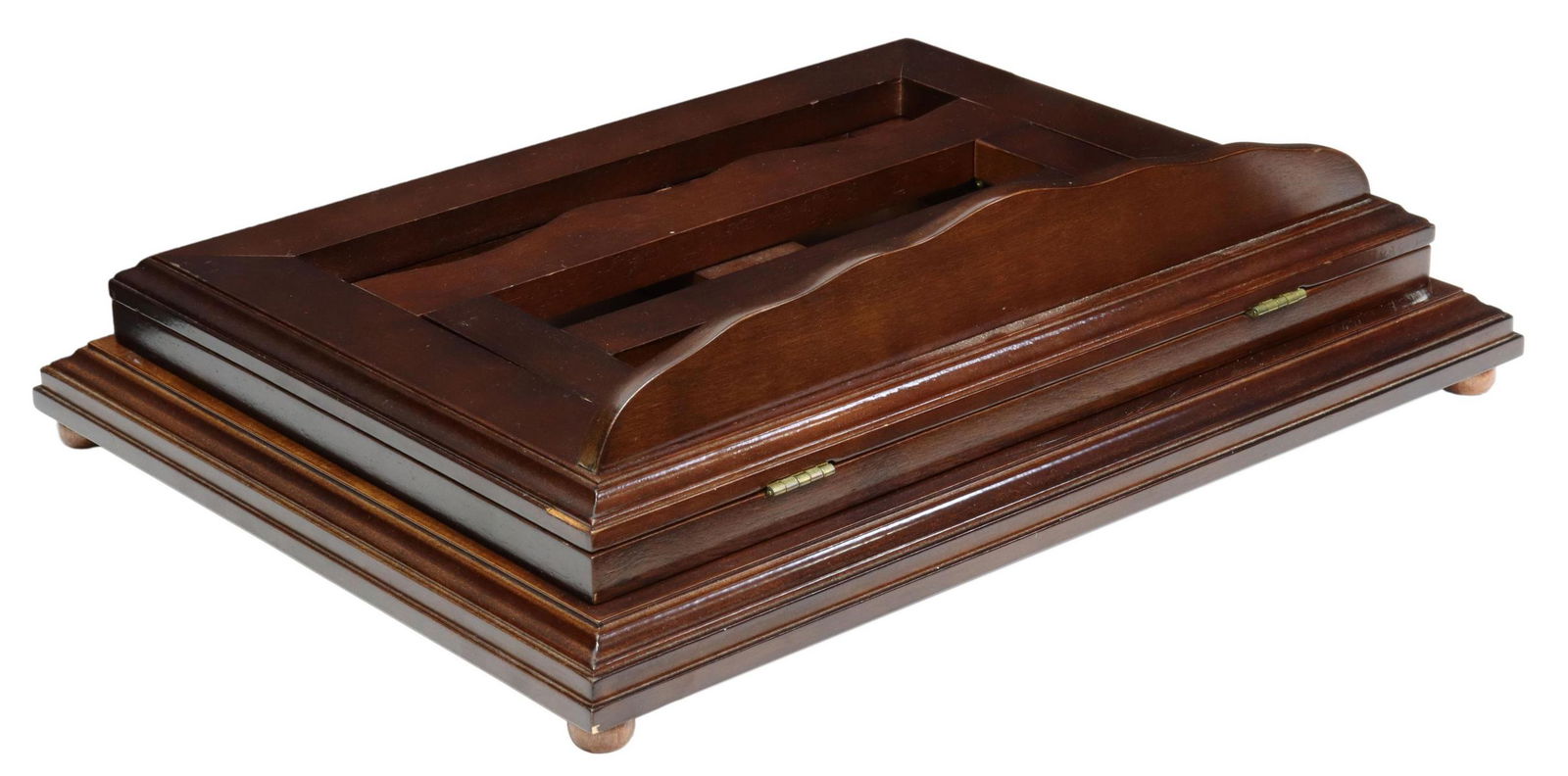 BOMBAY CO. MAHOGANY TABLETOP SWIVEL BOOK STAND (1 of 5)