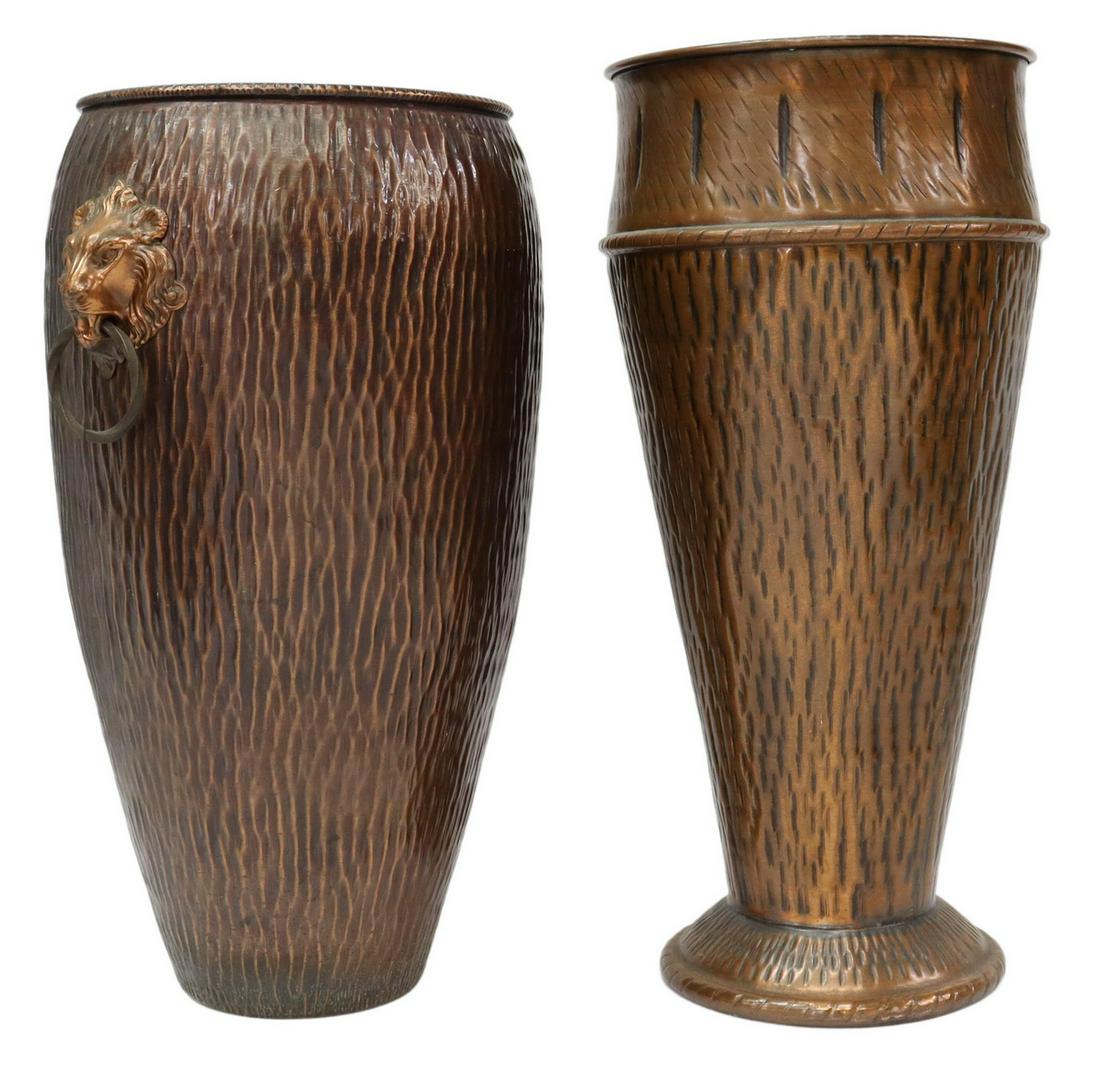 (2) COPPER FLOOR VASES/ UMBRELLA STANDS (1 of 3)