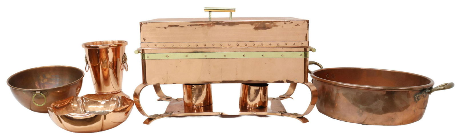 (5) COPPER COOKING AND SERVICEWARE ITEMS (1 of 6)
