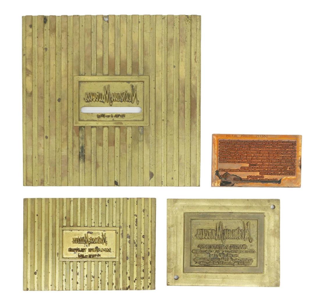 (4) NEIMAN MARCUS BRASS & COPPER PRINTING PLATES (1 of 6)