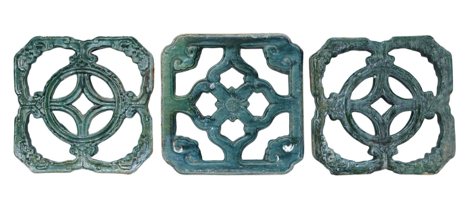 (3) ASIAN EARTHENWARE ARCHITECTURAL PANELS (1 of 2)