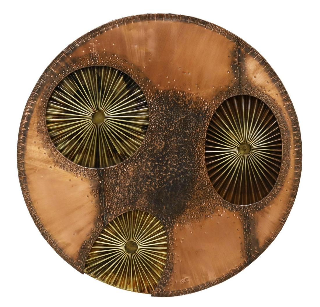 DON FREEDMAN (B.1937) COPPER & BRASS WALL ART (1 of 2)