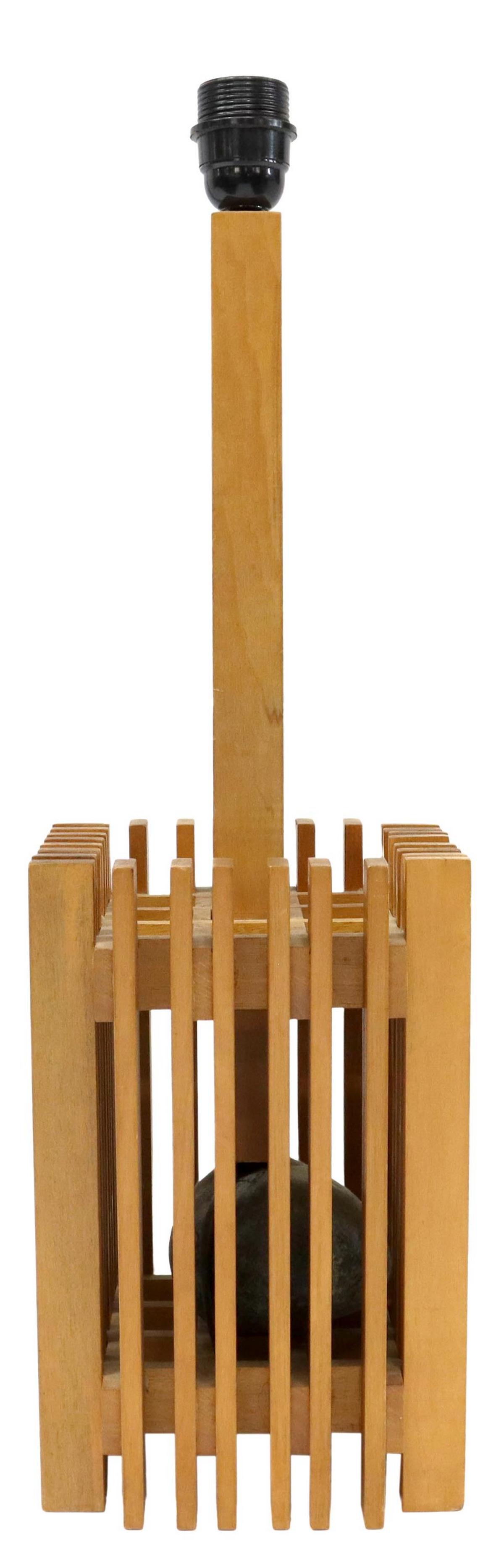 ITALIAN MID-CENTURY MODERN SLATTED TABLE LAMP (1 of 4)