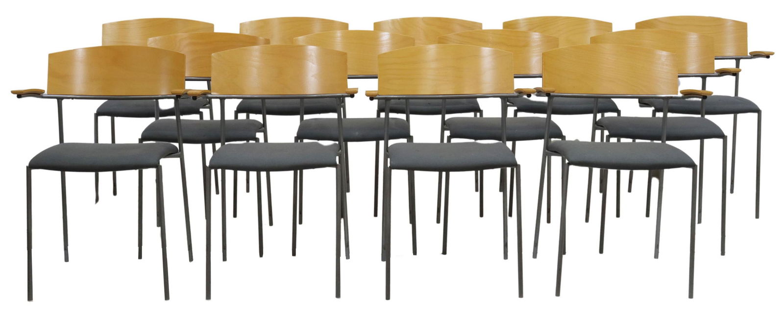(13) SWEDISH MODERN EFG 'OFFY' STACKING CHAIRS (1 of 4)