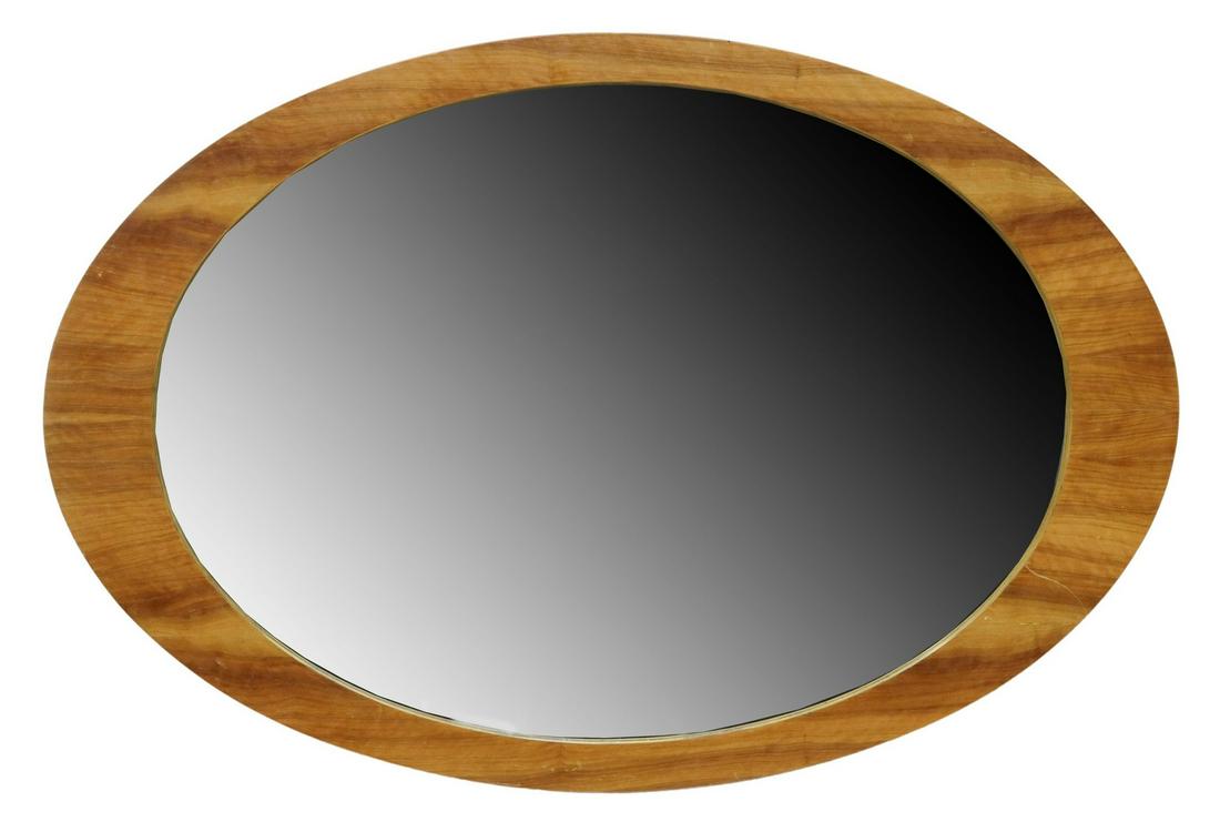 ITALIAN MID-CENTURY MODERN TEAK WALL MIRROR (1 of 3)