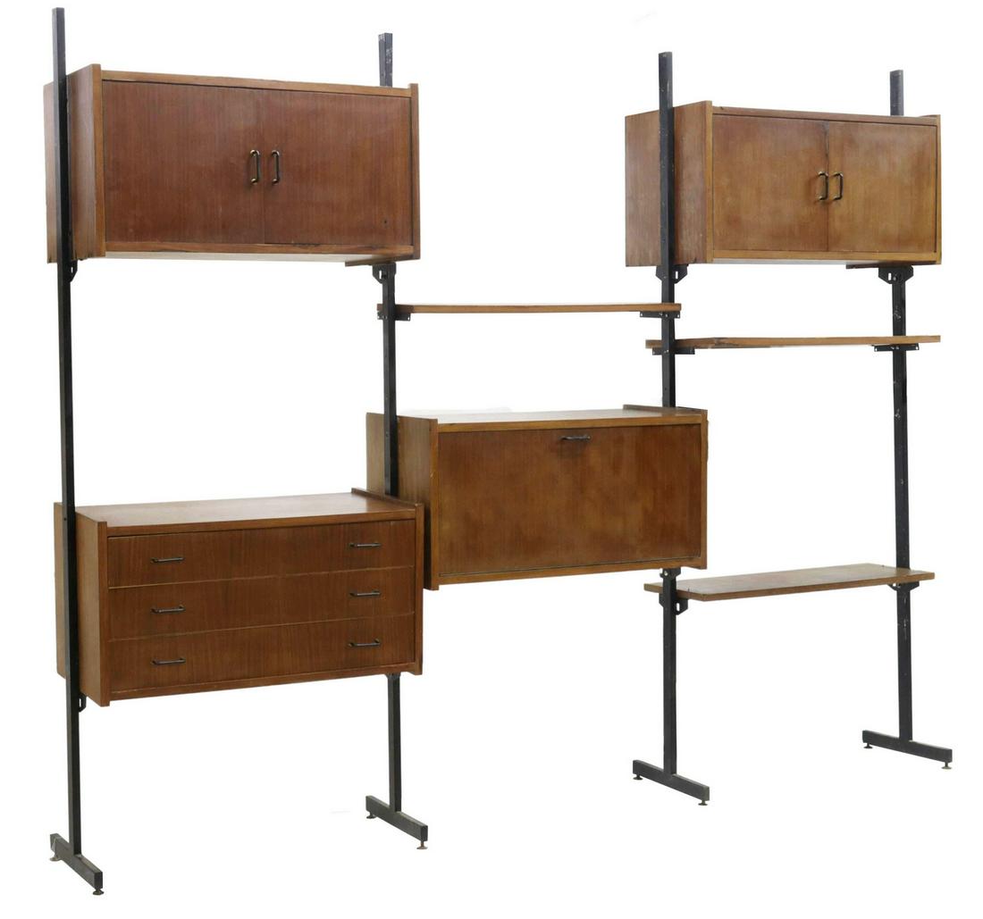 ITALIAN MID-CENTURY MODERN TEAK 3-UNIT BOOKCASE (1 of 3)