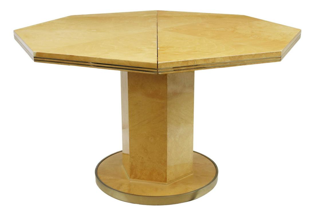 FRENCH MODERN MAPLE OCTAGONAL EXTENSION TABLE (1 of 5)