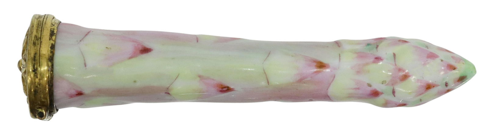 MEISSEN PORCELAIN ASPARAGUS-FORM ETUI NEEDLE CASE (1 of 4)