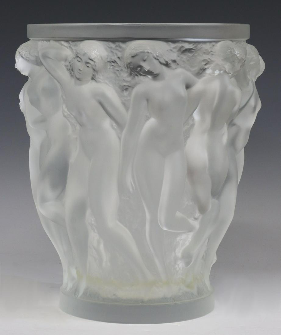 FRENCH LALIQUE 'BACCHANTES' ART CRYSTAL VASE (1 of 3)