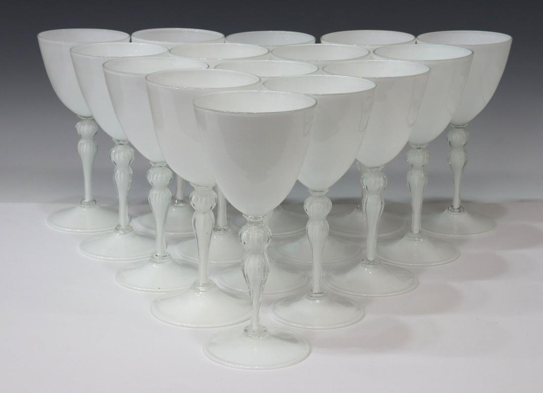 (15) ITALIAN MURANO CASED GLASS STEMWARE (1 of 4)