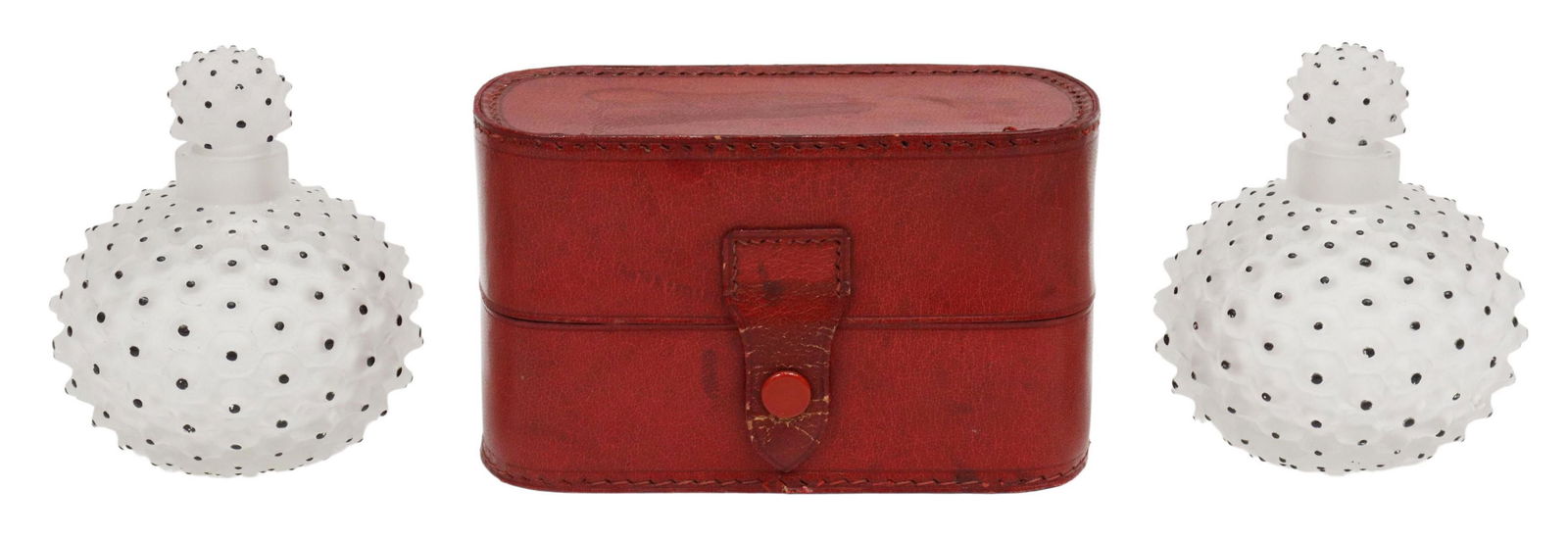 (LOT) LALIQUE CACTUS SCENT BOTTLES & TRAVEL SET (1 of 6)