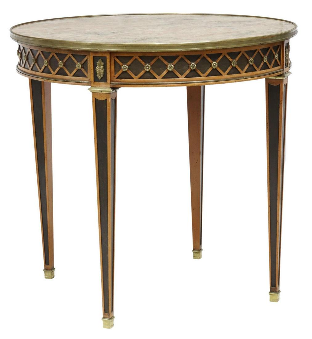 DIRECTOIRE STYLE MARBLE-TOP SIDE TABLE (1 of 4)