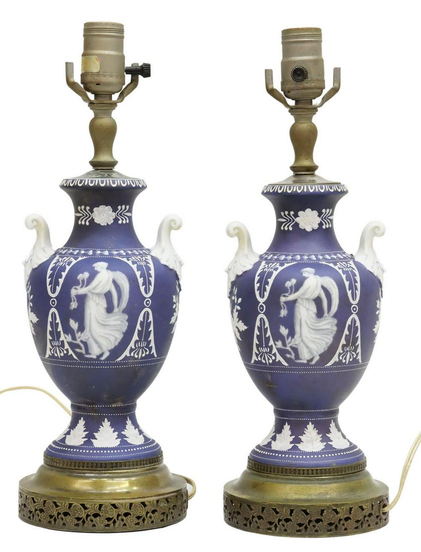 (2) NEOCLASSICAL PORCELAIN URN-FORM TABLE LAMPS (1 of 4)