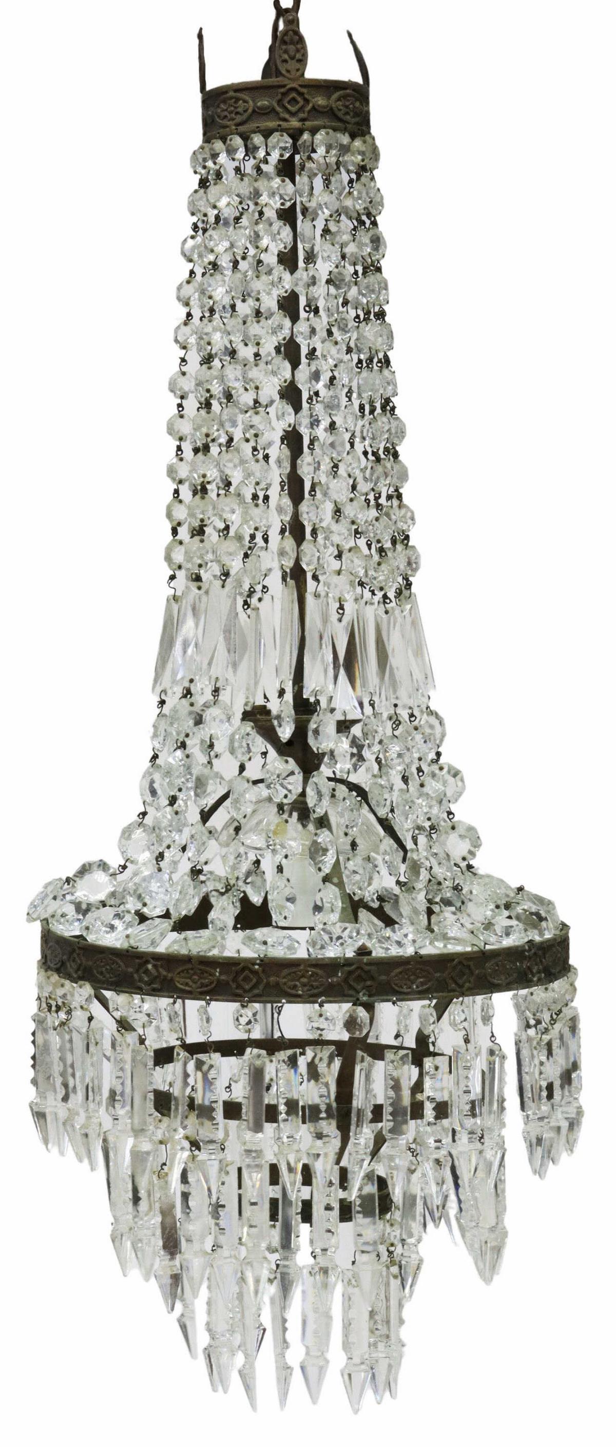 EMPIRE STYLE CRYSTAL ONE-LIGHT CHANDELIER (1 of 2)