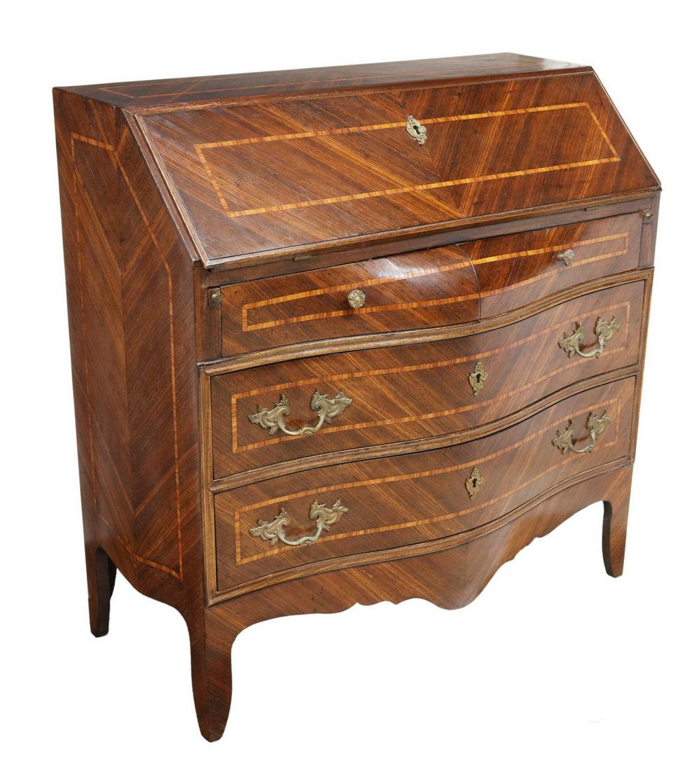 ITALIAN INLAID ROSEWOOD SLANT-FRONT DESK (1 of 6)