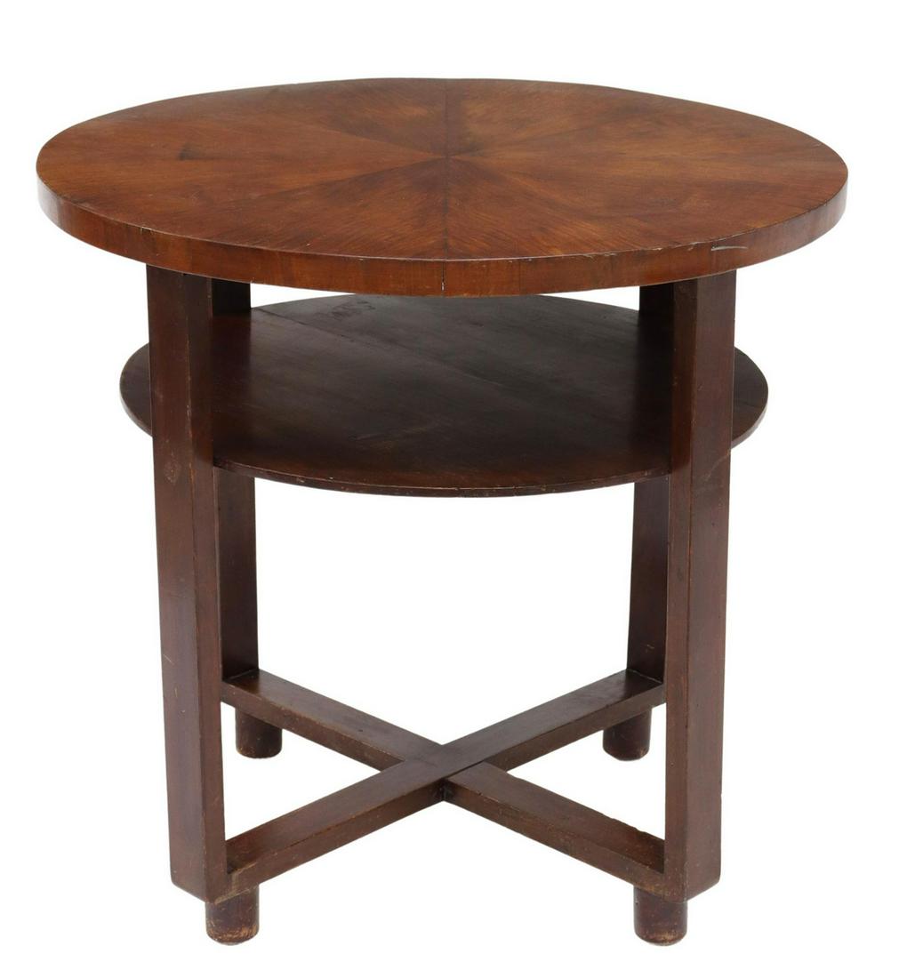 ART DECO MAHOGANY TWO-TIER SIDE TABLE (1 of 4)
