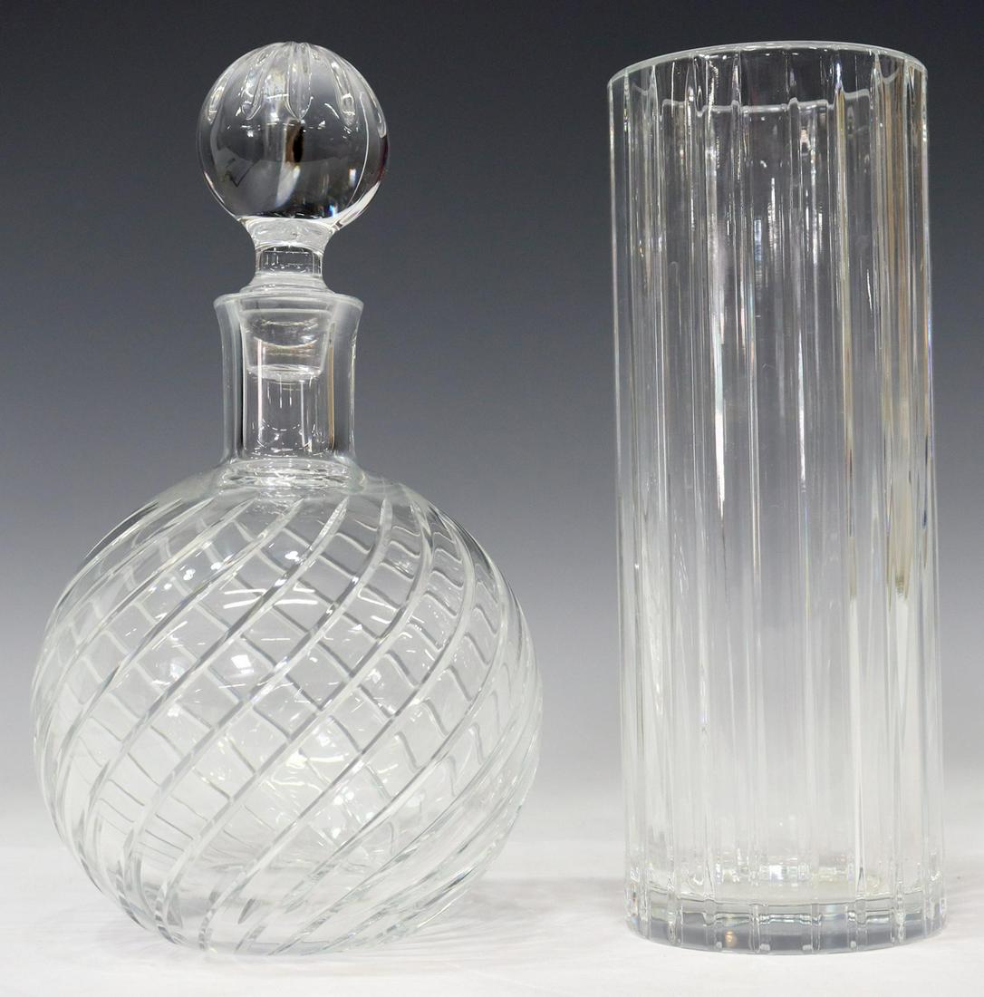 (2) FRENCH BACCARAT CRYSTAL VASE & DECANTER (1 of 4)