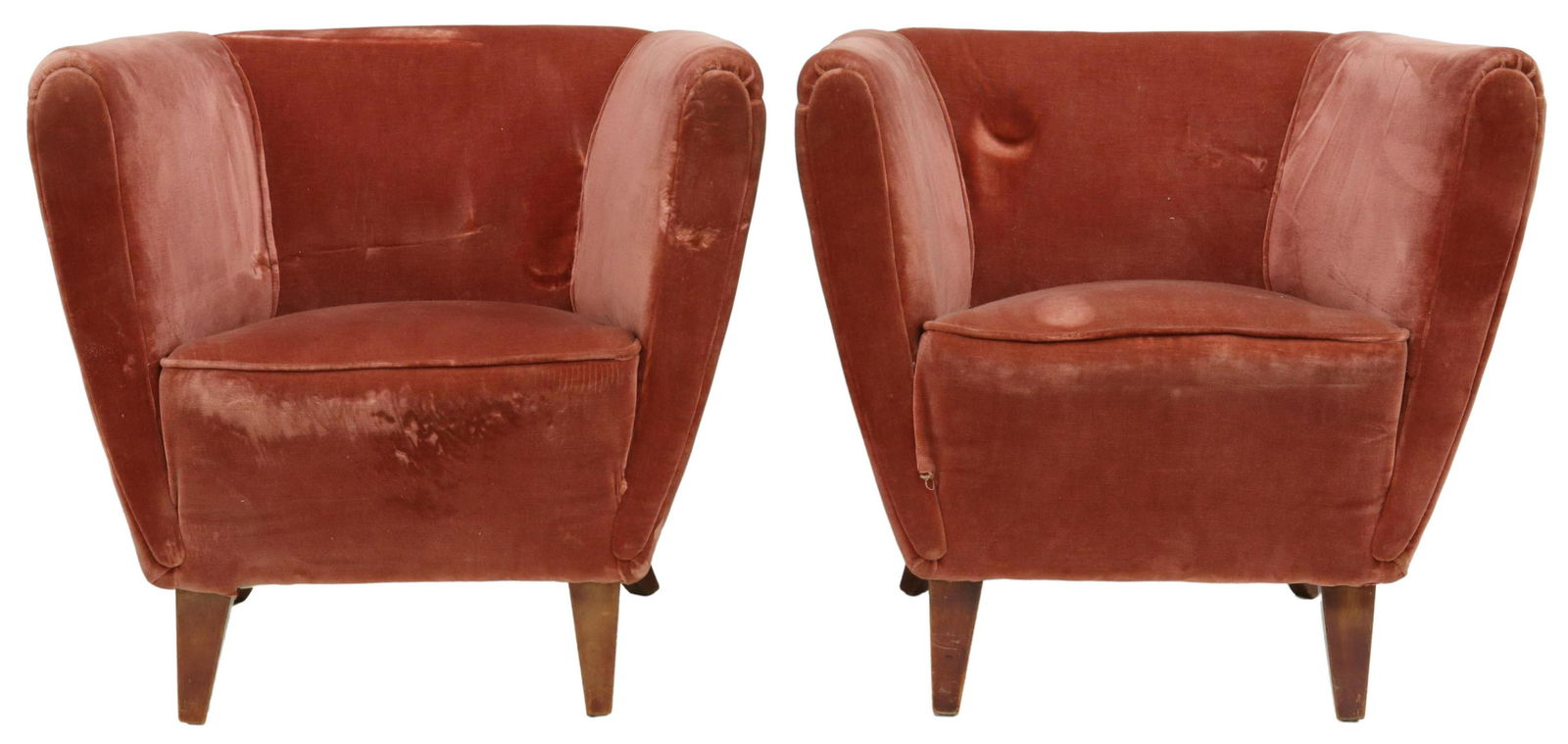(3) ITALIAN MID-CENTURY MODERN ARMCHAIRS & OTTOMAN (1 of 5)