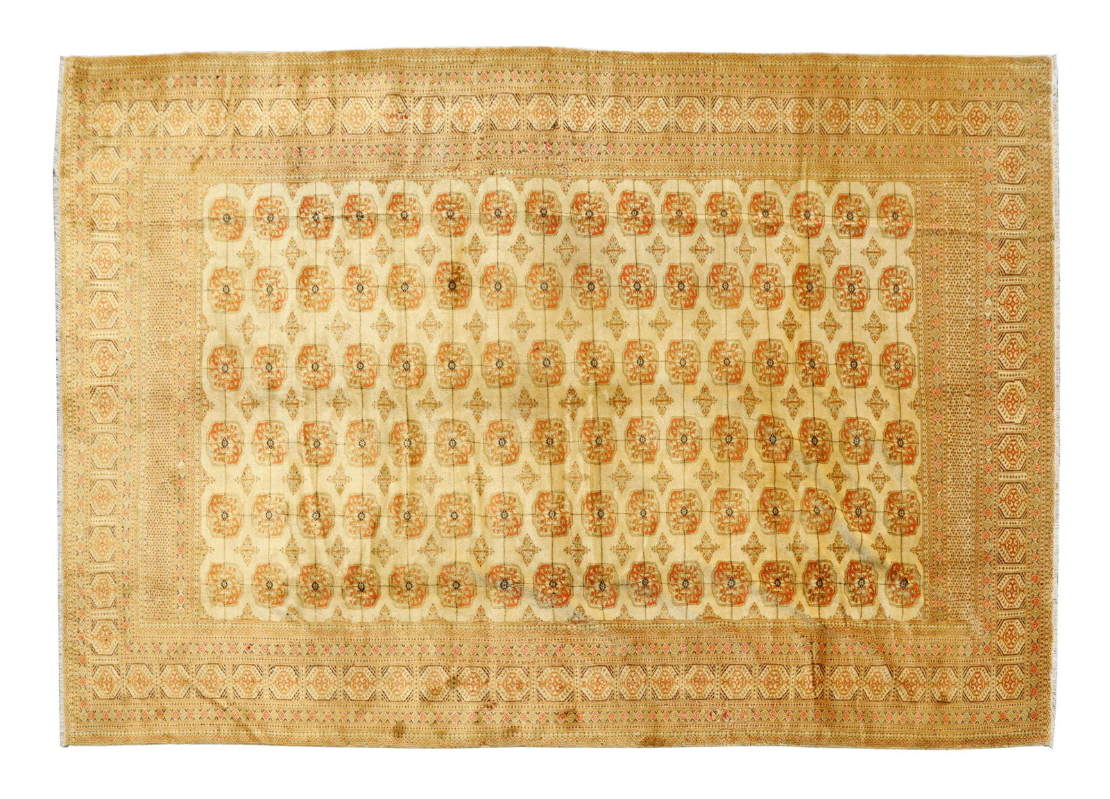 HAND-TIED PAKISTANI BOKHARA RUG, 9'4" 11'8" (1 of 3)