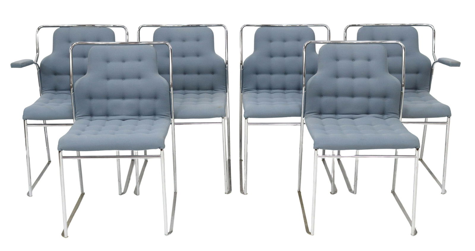 (6) BRUNO MATHSSEN (ATTRIB.) CHROME FRAMED CHAIRS (1 of 3)