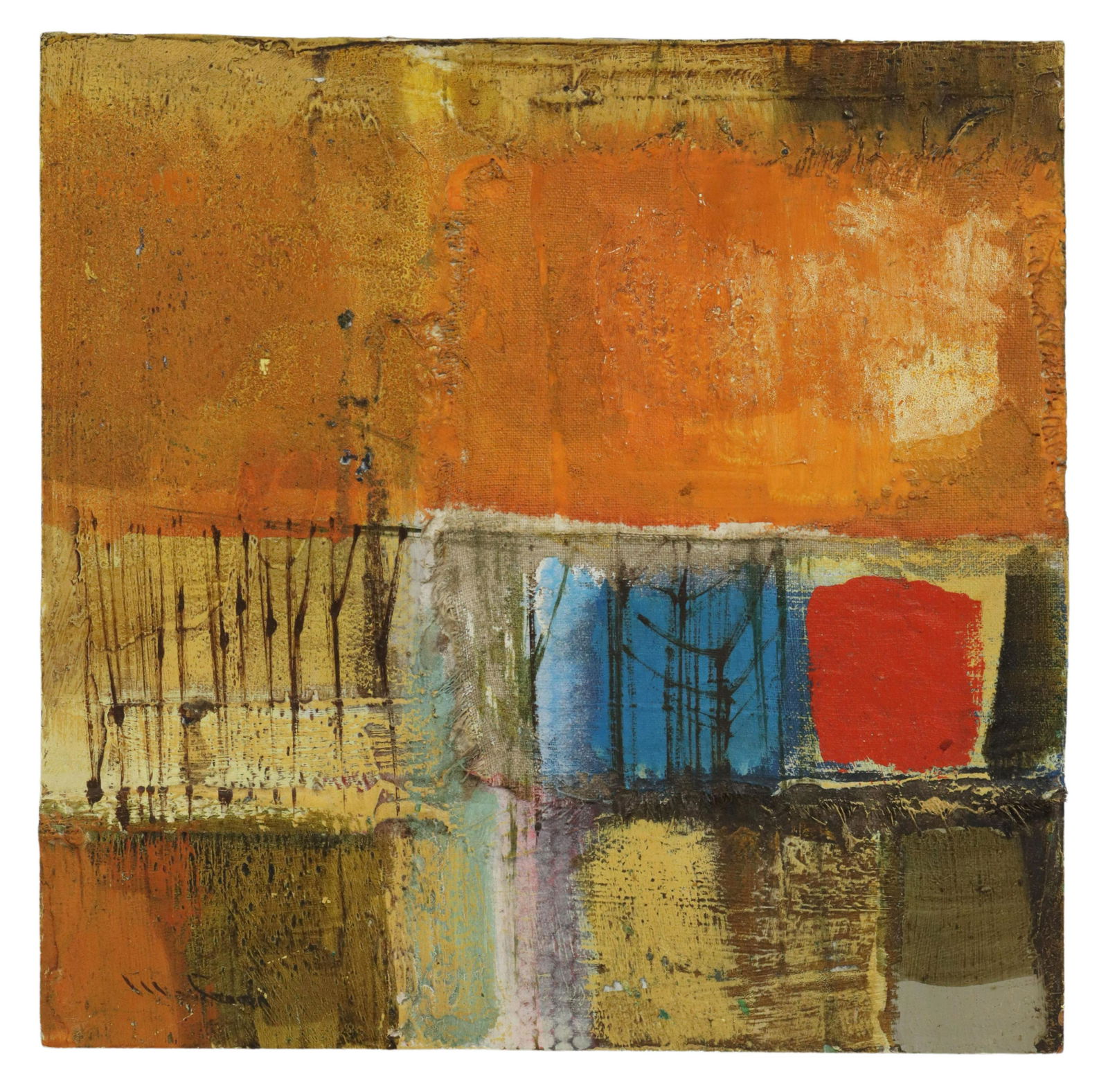 WALTER McCOWN (TX, 1932-1994) MIXED MEDIA PAINTING (1 of 3)