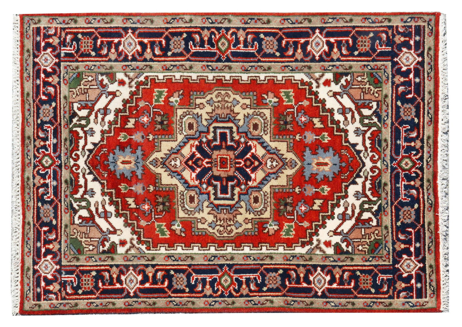 HAND-TIED PERSIAN SERAPI RUG, 5'8" X 4'1" (1 of 3)
