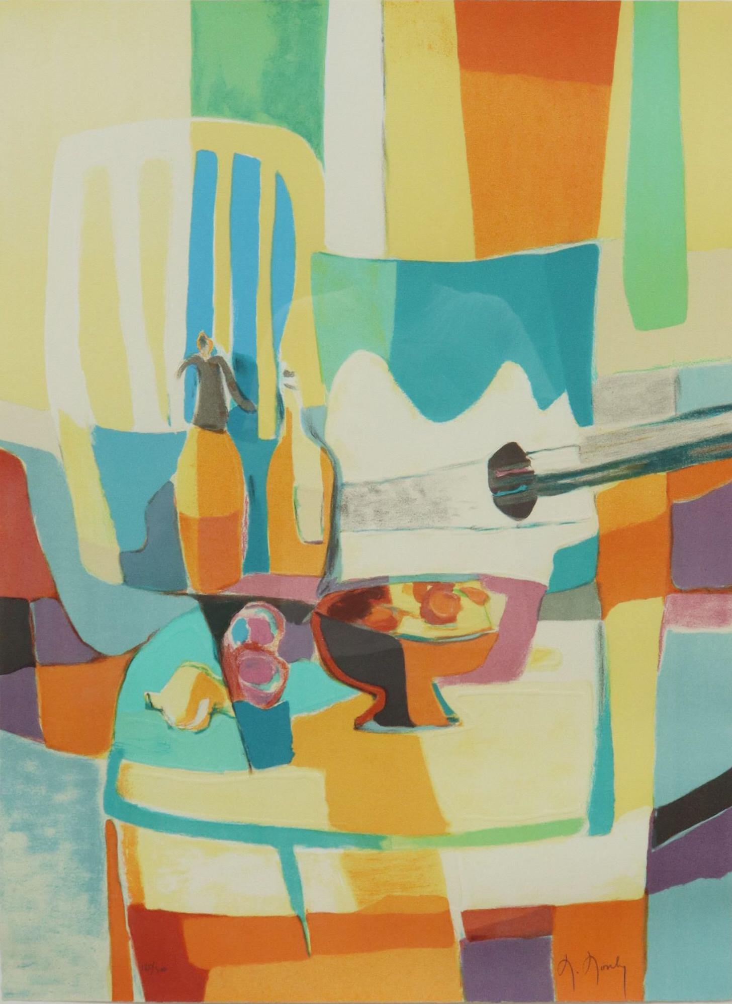 MARCEL MOULY (1918-2008) CUBIST LITHOGRAPH (1 of 4)