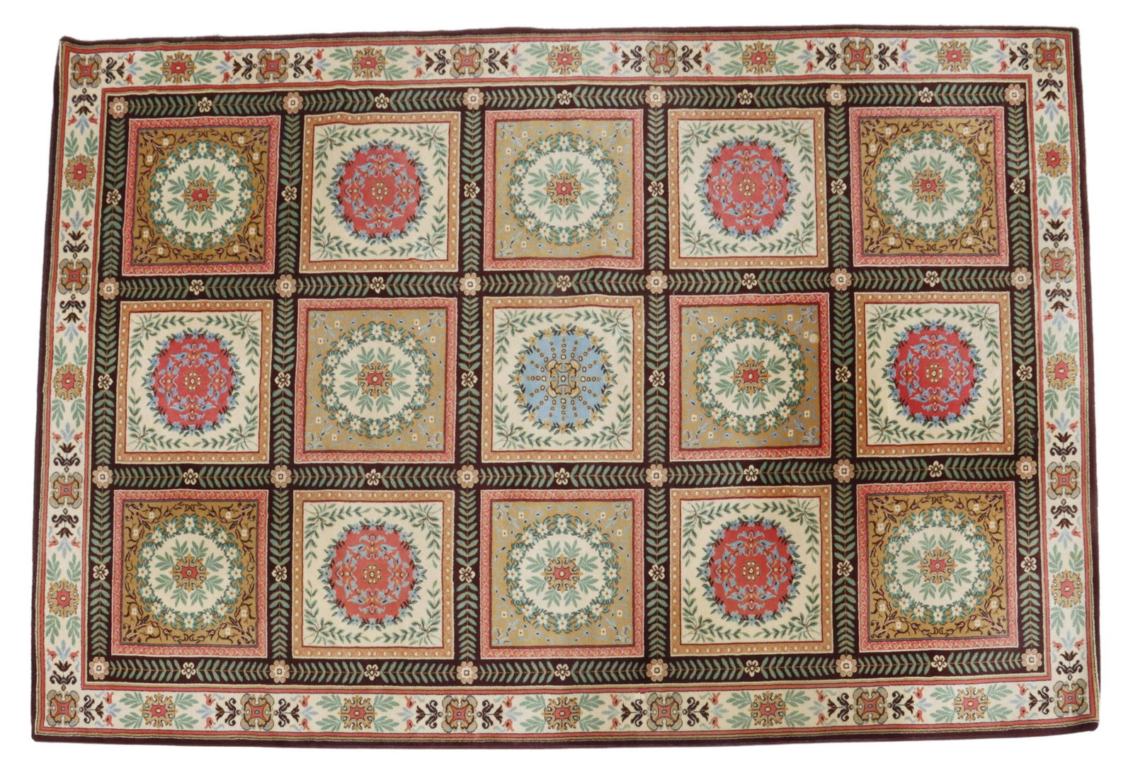 FRENCH MACHINE-MADE WOOL RUG, 11'1" X 7'11" (1 of 5)
