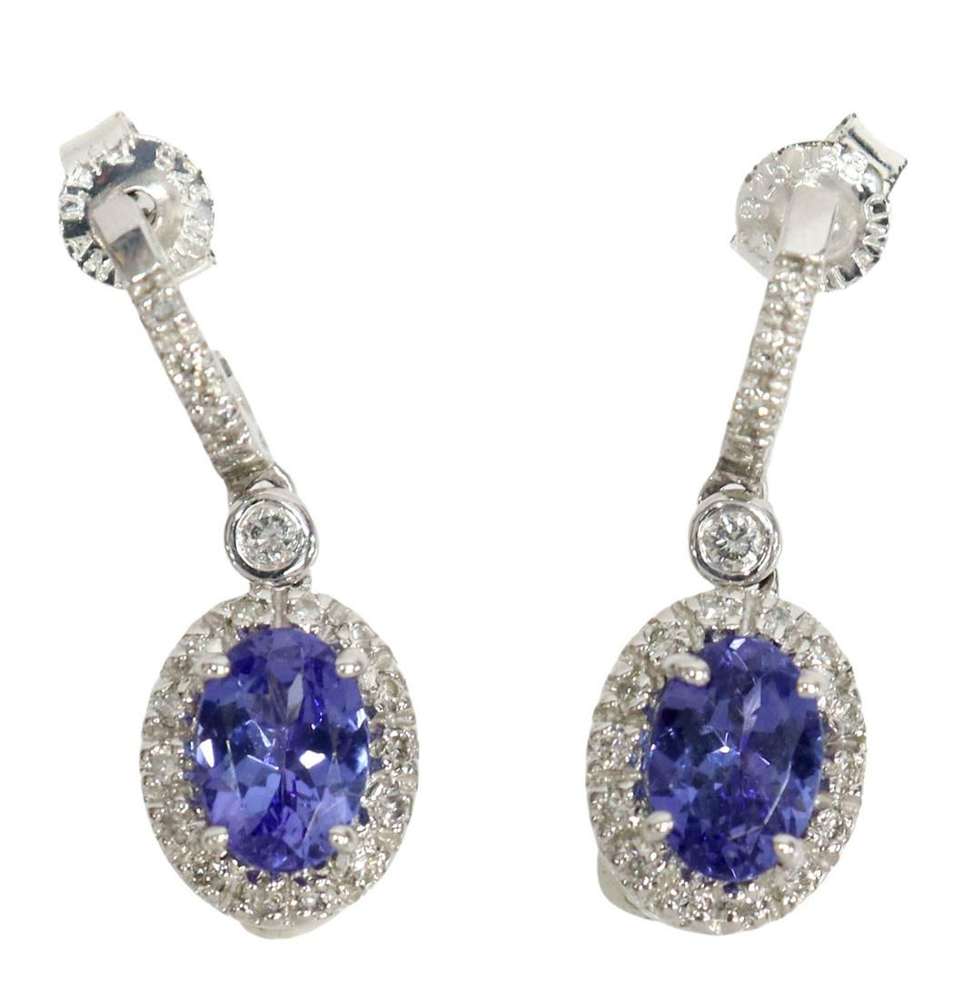 (PR) ESTATE 14KT WG, DIAMOND & GEMSTONE EARRINGS (1 of 4)