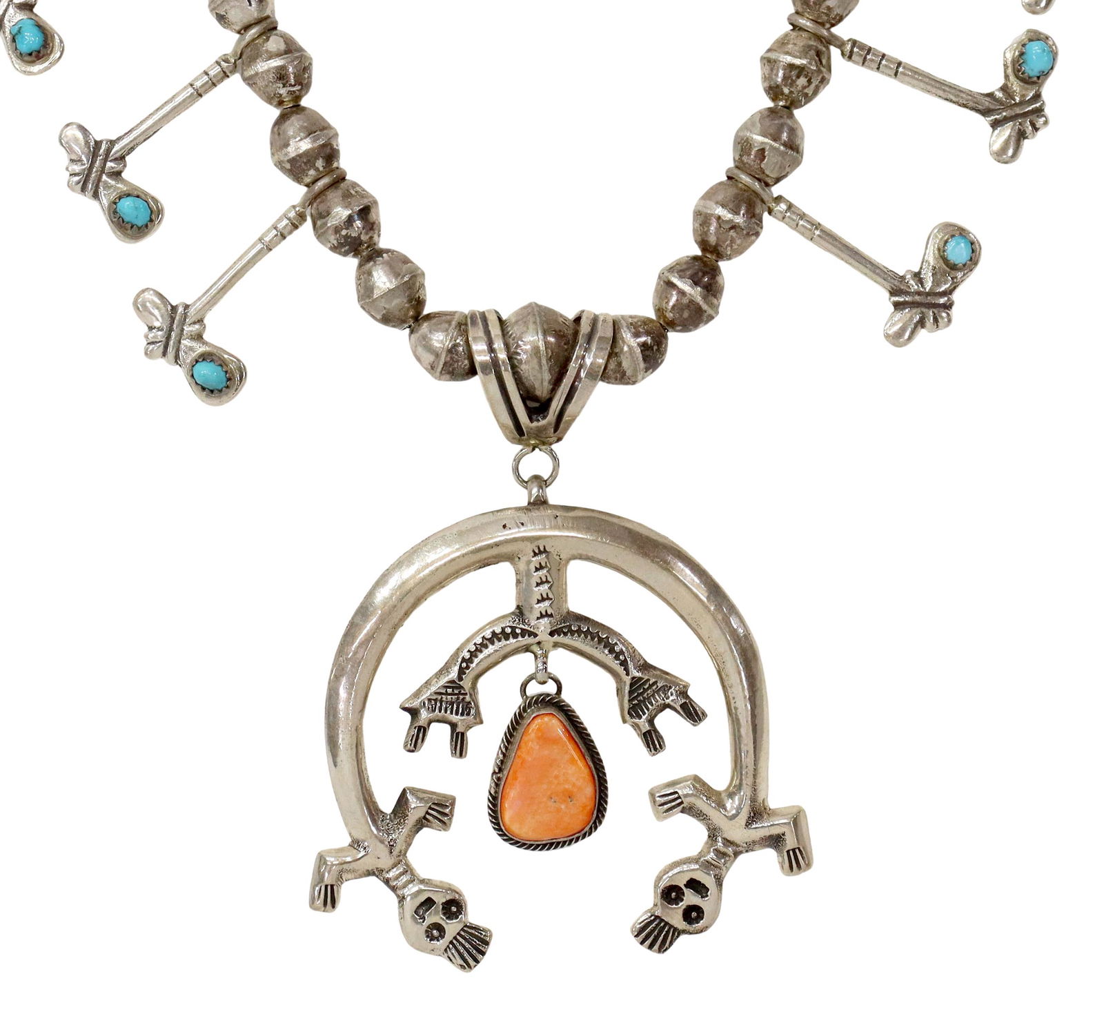 MARTHA CAYATINETO NAVAJO SQUASH BLOSSOM NECKLACE (1 of 5)