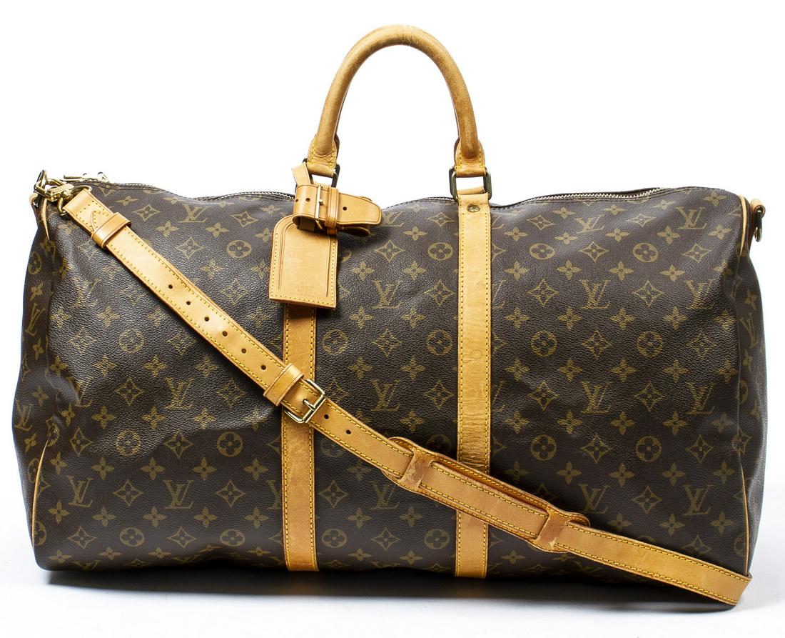LOUIS VUITTON 'KEEPALL BANDOULIERE' DUFFLE BAG (1 of 9)