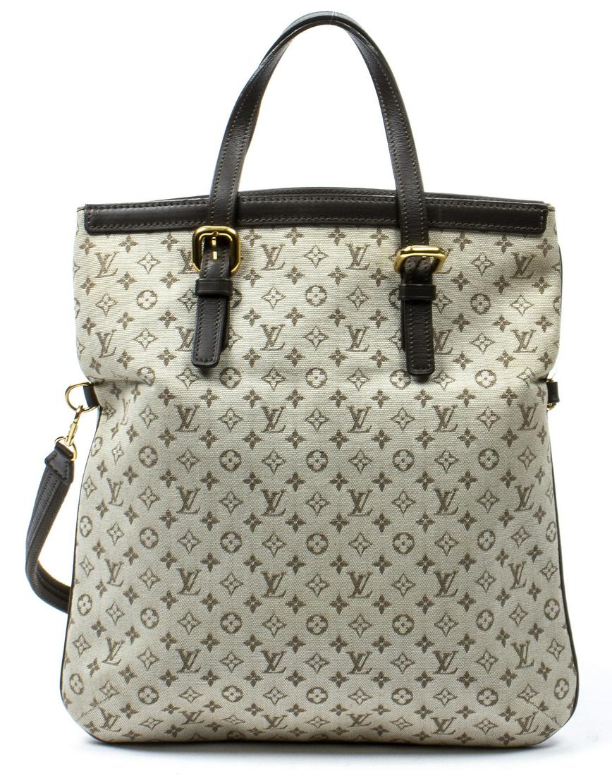 LOUIS VUITTON 'FRANCOISE' KHAKI CANVAS BAG (1 of 7)
