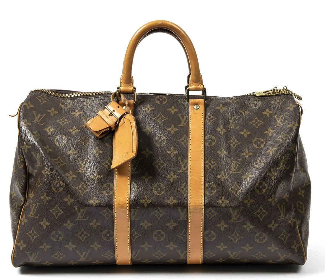 LOUIS VUITTON 'KEEPALL 45' MONOGRAM CANVAS DUFFLE (1 of 10)