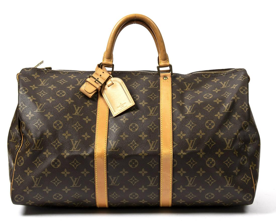 LOUIS VUITTON 'KEEPALL 50' MONOGRAM DUFFLE BAG (1 of 10)
