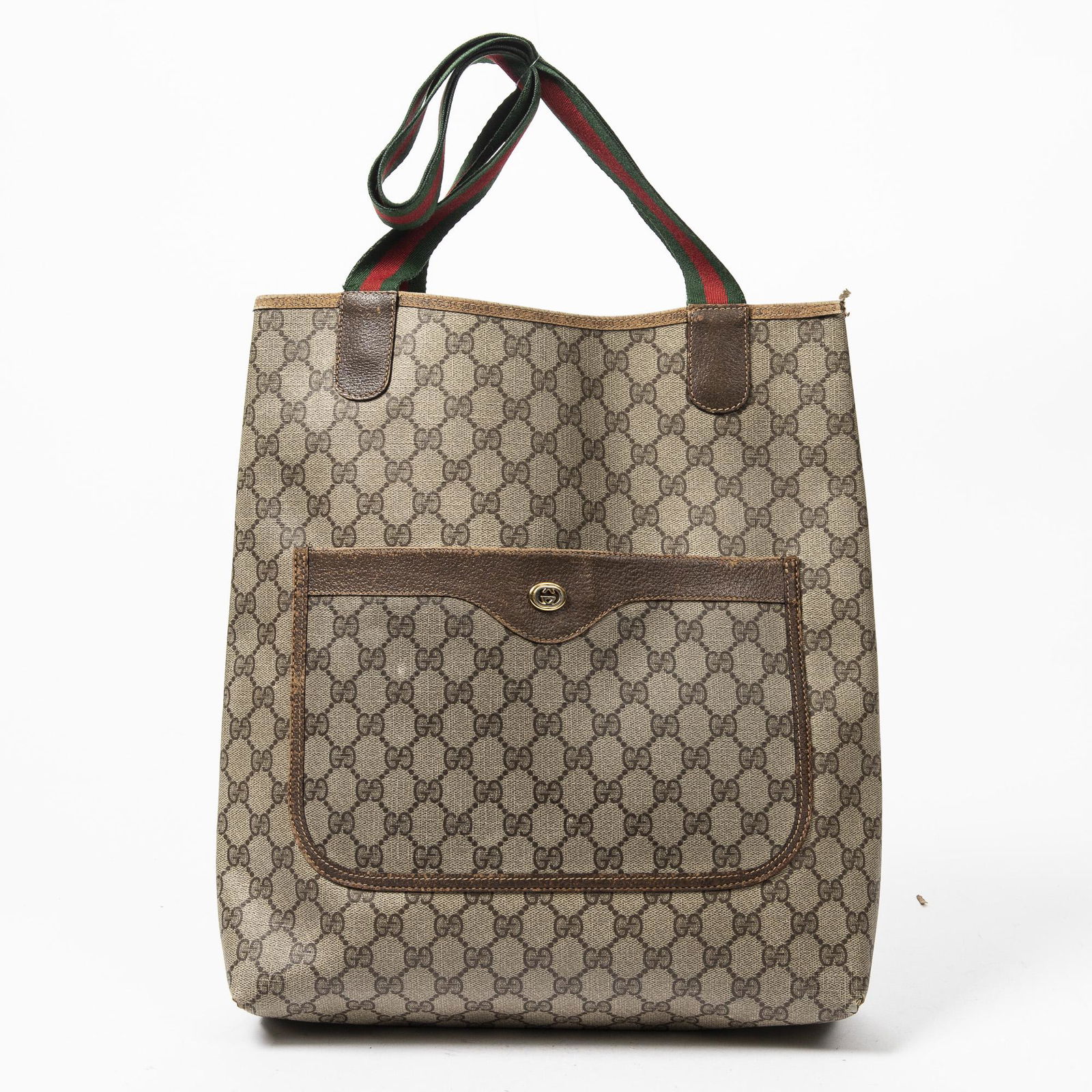 GUCCI SUPREME WEB COATED CANVAS SHOPPING TOTE (1 of 9)