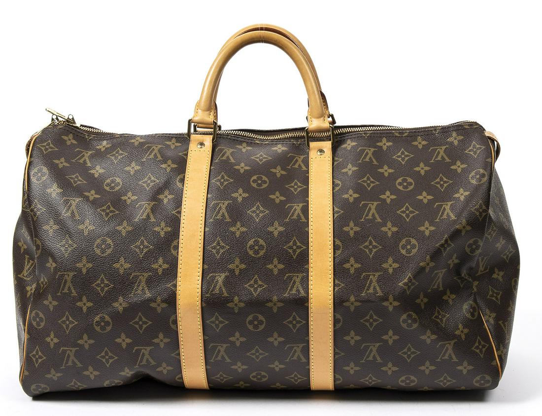LOUIS VUITTON 'KEEPALL 50' MONOGRAM DUFFLE BAG (1 of 10)