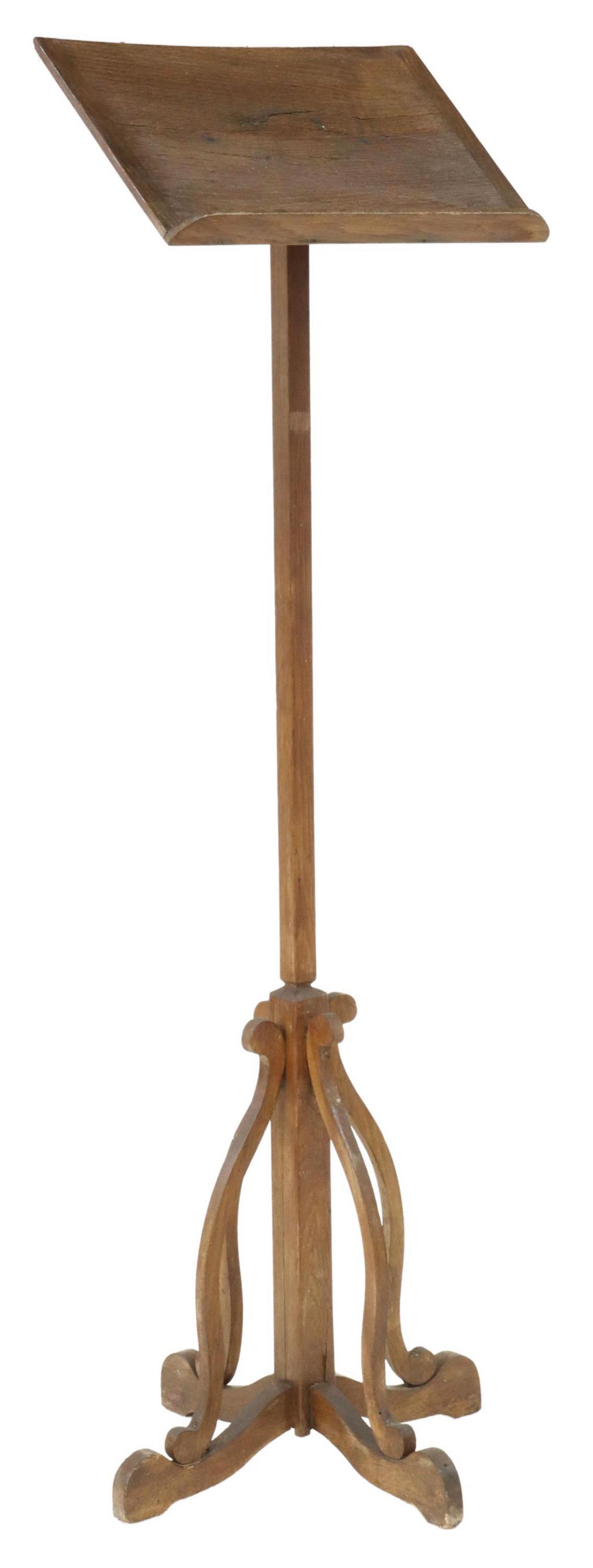 FRENCH OAK MUSIC STAND OR LECTERN (1 of 3)
