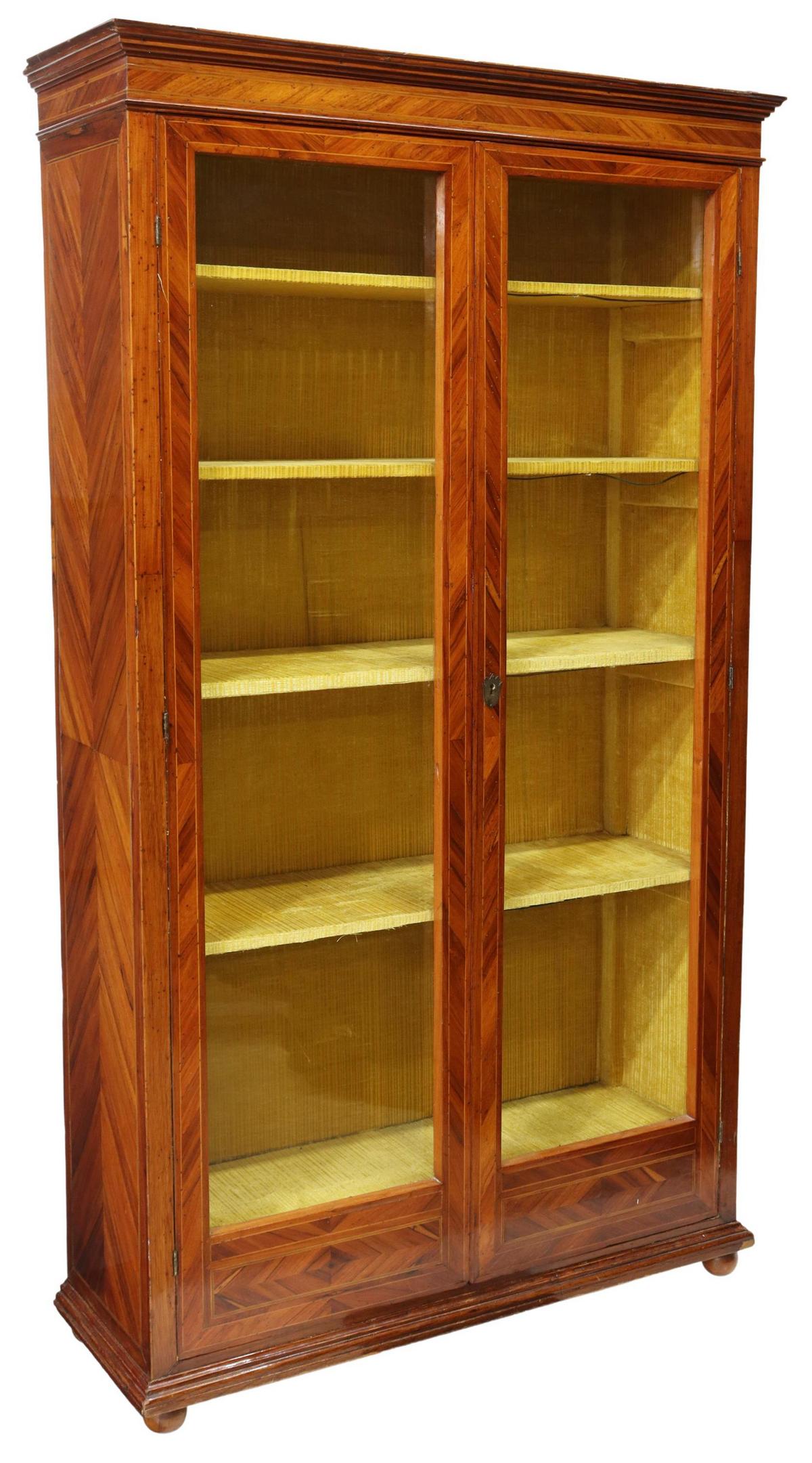 FRENCH ROSEWOOD GLAZED VITRINE BOOKCASE (1 of 5)
