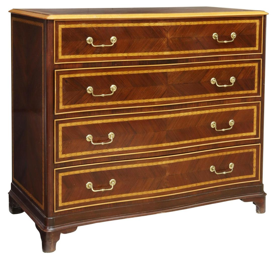 GEORGIAN STYLE ROSEWOOD CHEST OF DRAWERS (1 of 5)