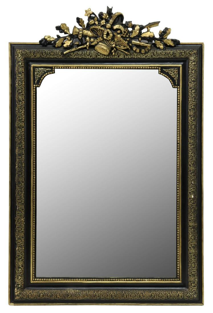 FRENCH LOUIS XVI STYLE PARCEL GILT WALL MIRROR (1 of 3)