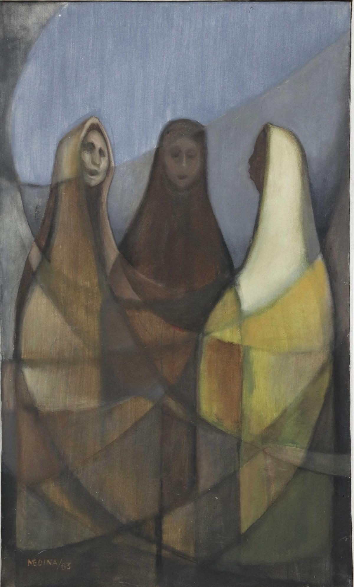 ANGEL MEDINA (1924-2009) THREE VEILED WOMEN (1 of 4)