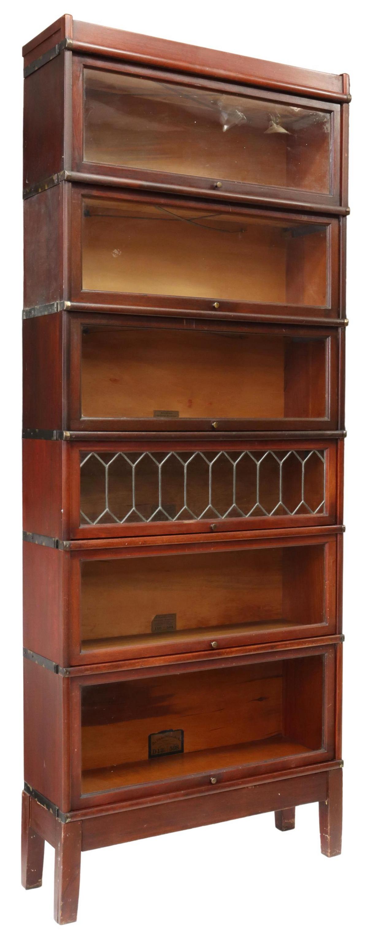 GLOBE-WERNICKE LEADED 6-STACK LAWYER'S BOOKCASE (1 of 5)